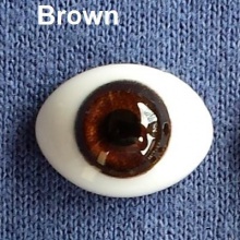 【现货】塔林眼 16MM 船型玻璃眼 Brown