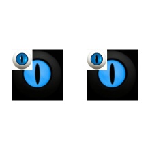 【特价5折】每人限购1对 Ersa Flora亚眼 14MM 夜光眼 Glow-Blue-Cat