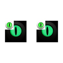 【特价5折】每人限购1对 Ersa Flora亚眼 16MM 夜光眼 Glow-Green-Cat